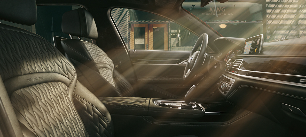 BMW Série 7 Berlina BMW Individual, interior de alta qualidade Interior de alta qualidade em preto do BMW Série 7 Berlina BMW Individual