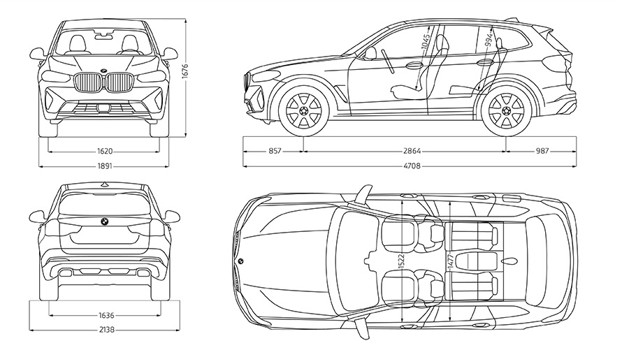 BMW X3, G01, dados técnicos, desenho, 2021 BMW X3, G01, dados técnicos, desenho, 2021