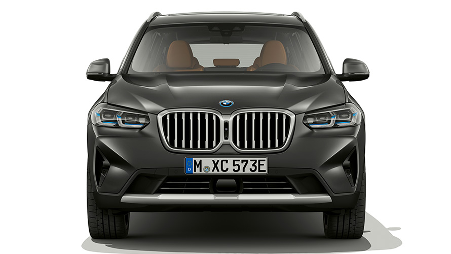 BMW X3, G01, cor exterior cinza Sophisto, design da dianteira, 2021 BMW X3, G01, cor exterior cinza Sophisto, grande plano, design da dianteira, 2021