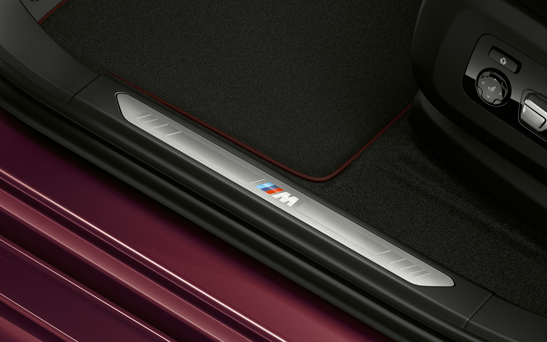 Soleira da porta BMW Individual, BMW X6 Individual, G06, 2019 Soleira da porta BMW Individual, BMW X6 Individual, G06, 2019, grande plano